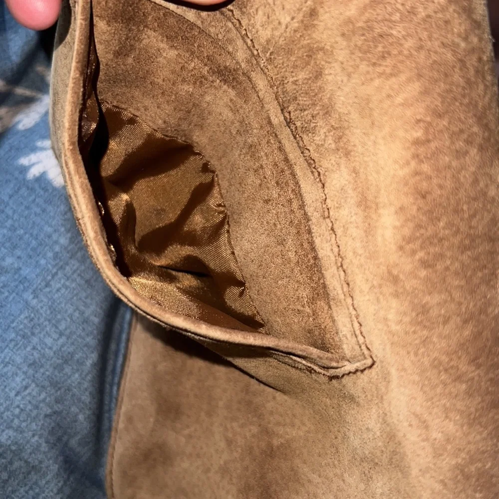 188 west suede leather vest lined with 3 button closure, vintage cowboy